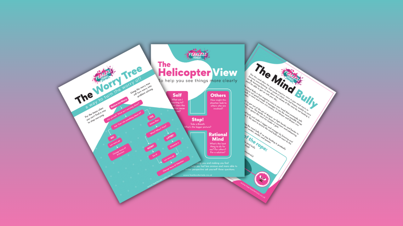 Printed set of 12 anxiety help cards